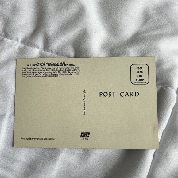 3 Vintage 80s Postcards Guantanamo Bay Cuba United States Naval Base Watergate - Picture 6 of 7